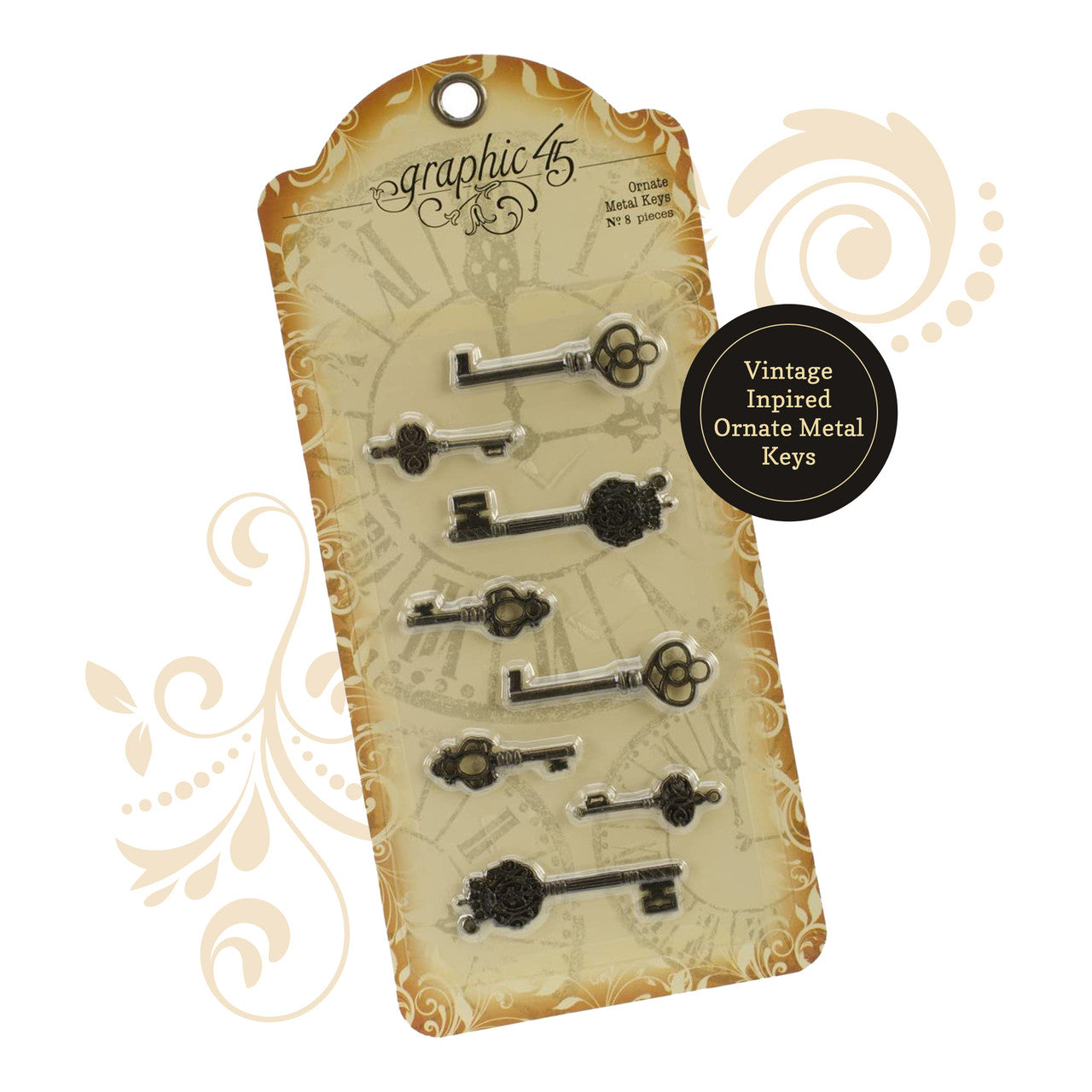 Gráfico 45 llaves de metal adornadas